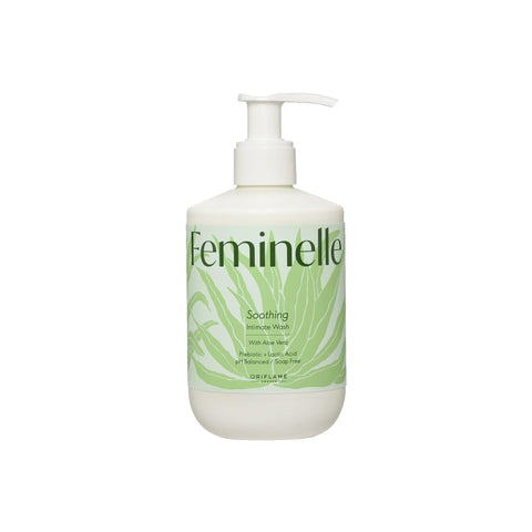 Feminelle Soothing Intimate Wash With Aloe Vera and Mallow - 300 ml and stylish hair/head band - COMBO