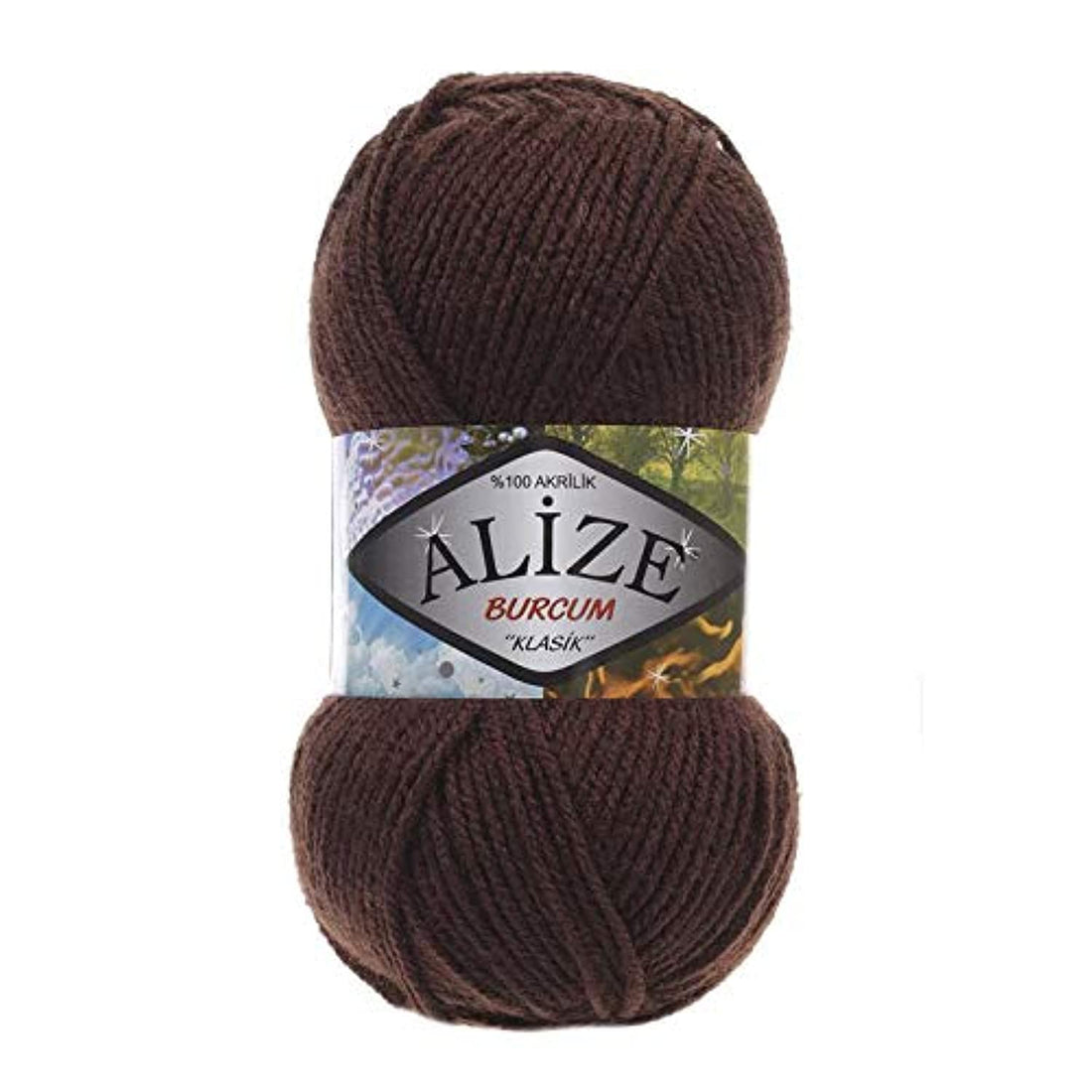 Alize BURCUM KLASiK 493 Brown - Crochet and Knitting Yarn