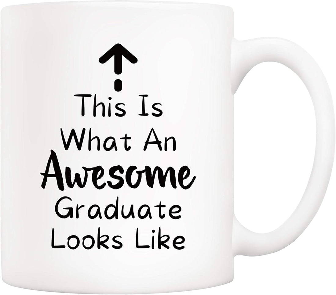 SM4U Funny Graduation Coffee Mug Christmas Gifts from Teacher Friend, This Is What an Awesome Graduate Looks Like Cups 11 Oz, Birthday Present Idea for Graduate