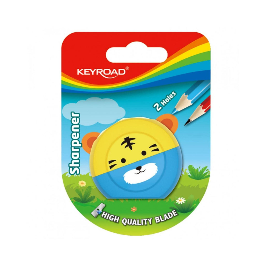 Keyroad speedy snail ergonomic double pencil sharpener, 1 piece, plastic, pencils and coloured pencils, preschool and school - multicolor