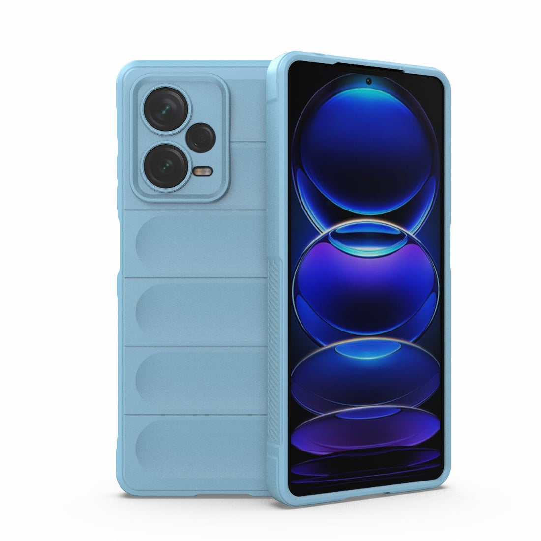 compatible with redmi note 12 pro plus (12 pro+) global Magic Shield TPU + Silicone Shockproof Phone Case For redmi note 12 pro plus (12 pro+ (sky blue)