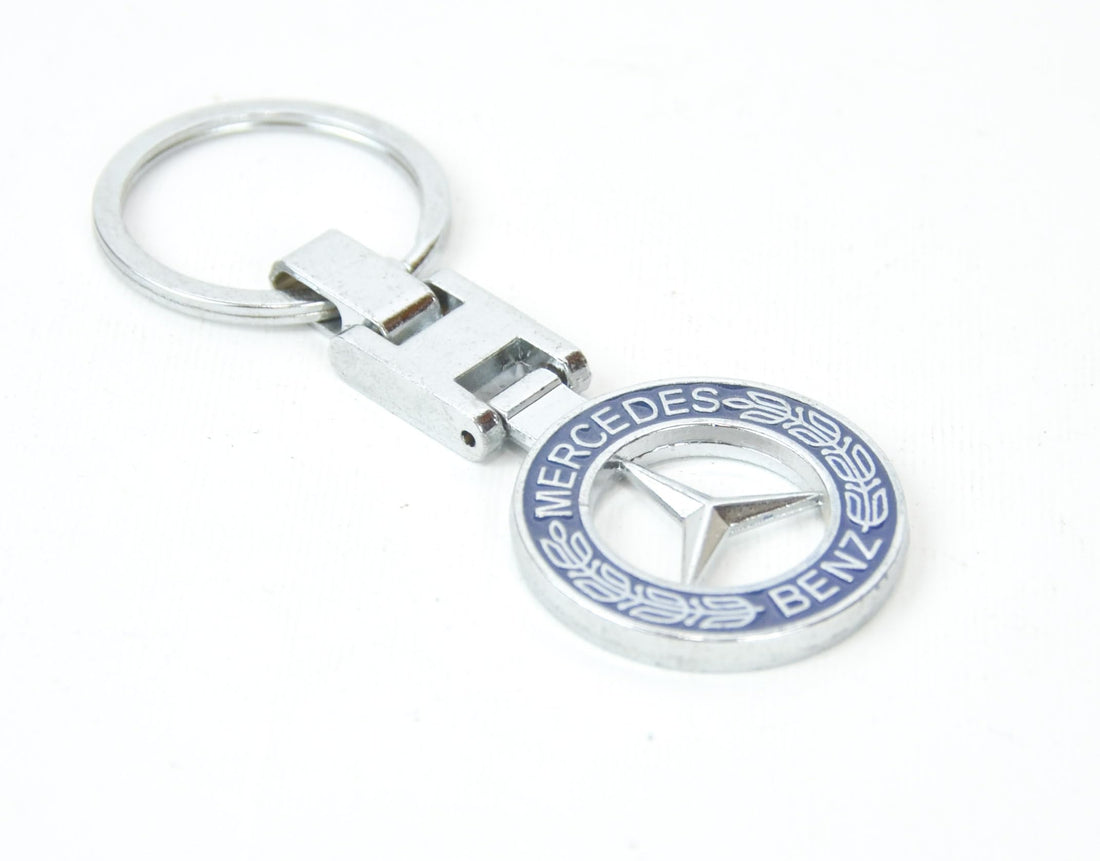 generic Car Key Chain with Logo For Mercedes,Car Keyring Auto Decoration Accessories - Blue
