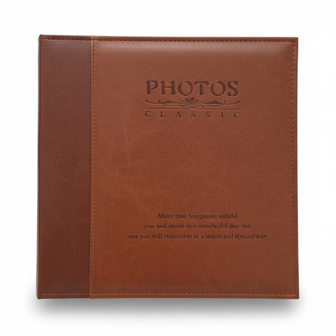 GenPro Self-Adhesive Paper Album Scrapbook Photo Album Fashion Personality Scrapbook Wedding Anniversary Photo Album (Brown)