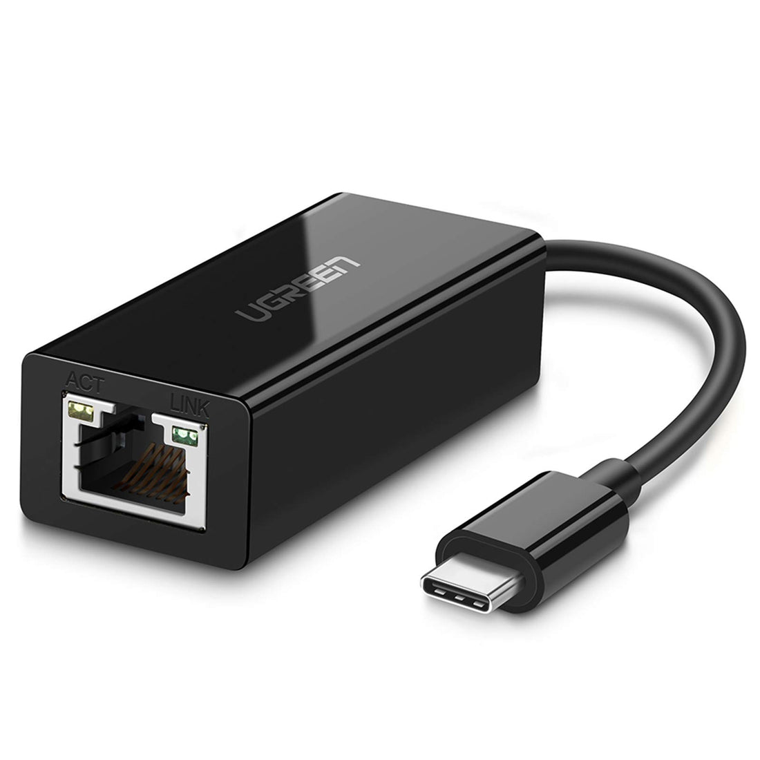 Ugreen 50307 USB Type-C 10/100/1000 Mbps Ethernet Gigabit External Network Adapter, Black