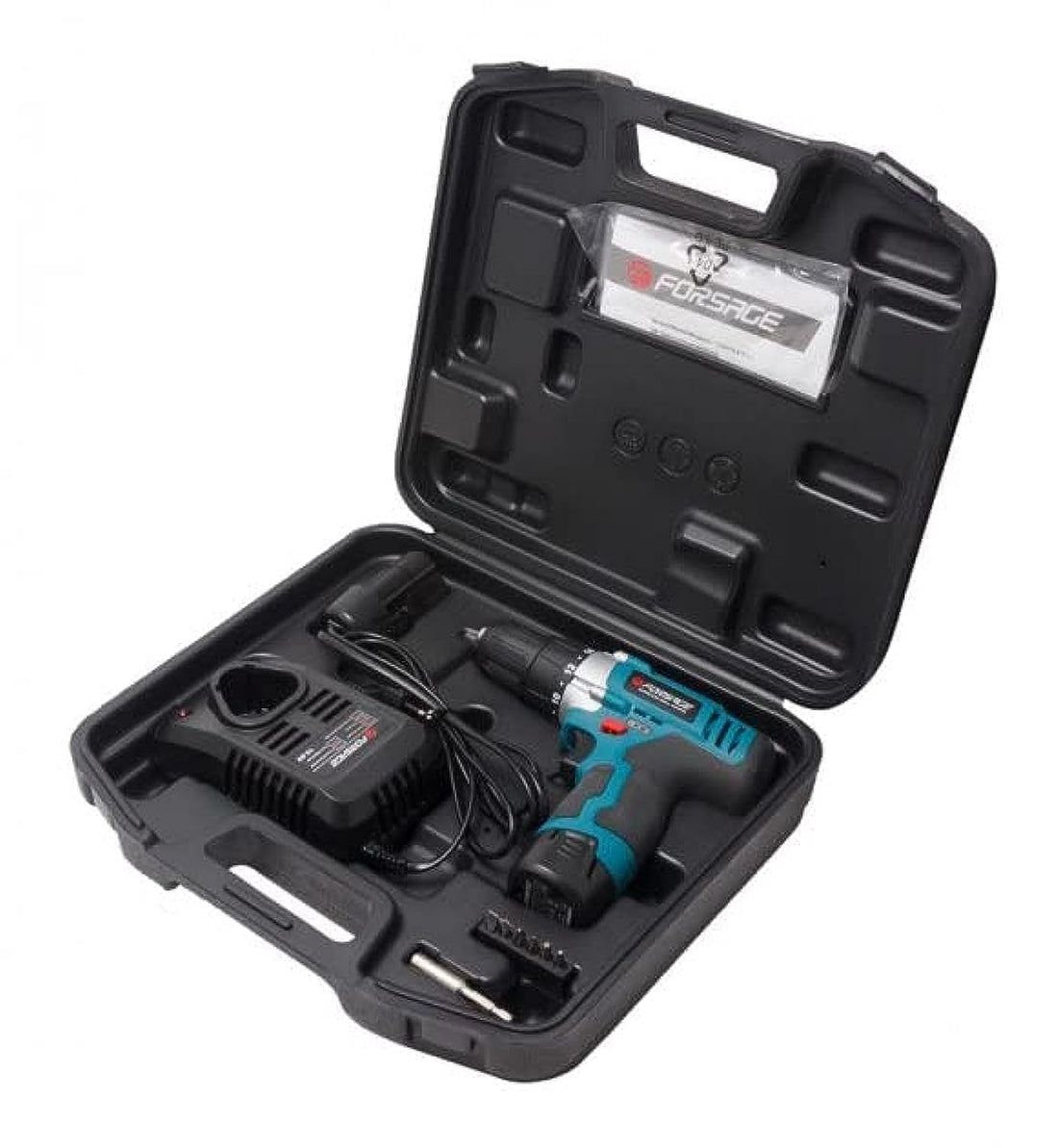 Forsage 10.8V, 1.5A, 22nm, Generic Cordless Drill, 2pcs Battery, Chuck 0.8-10mm