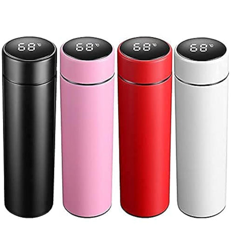 Bright Online Vacuum Flask LED Temperature Display with Double Wall Insulated Water Bottle 500 ml Stainless Steel Keeps Hot/School/Gym/Car/Travel-(Assorted Color)