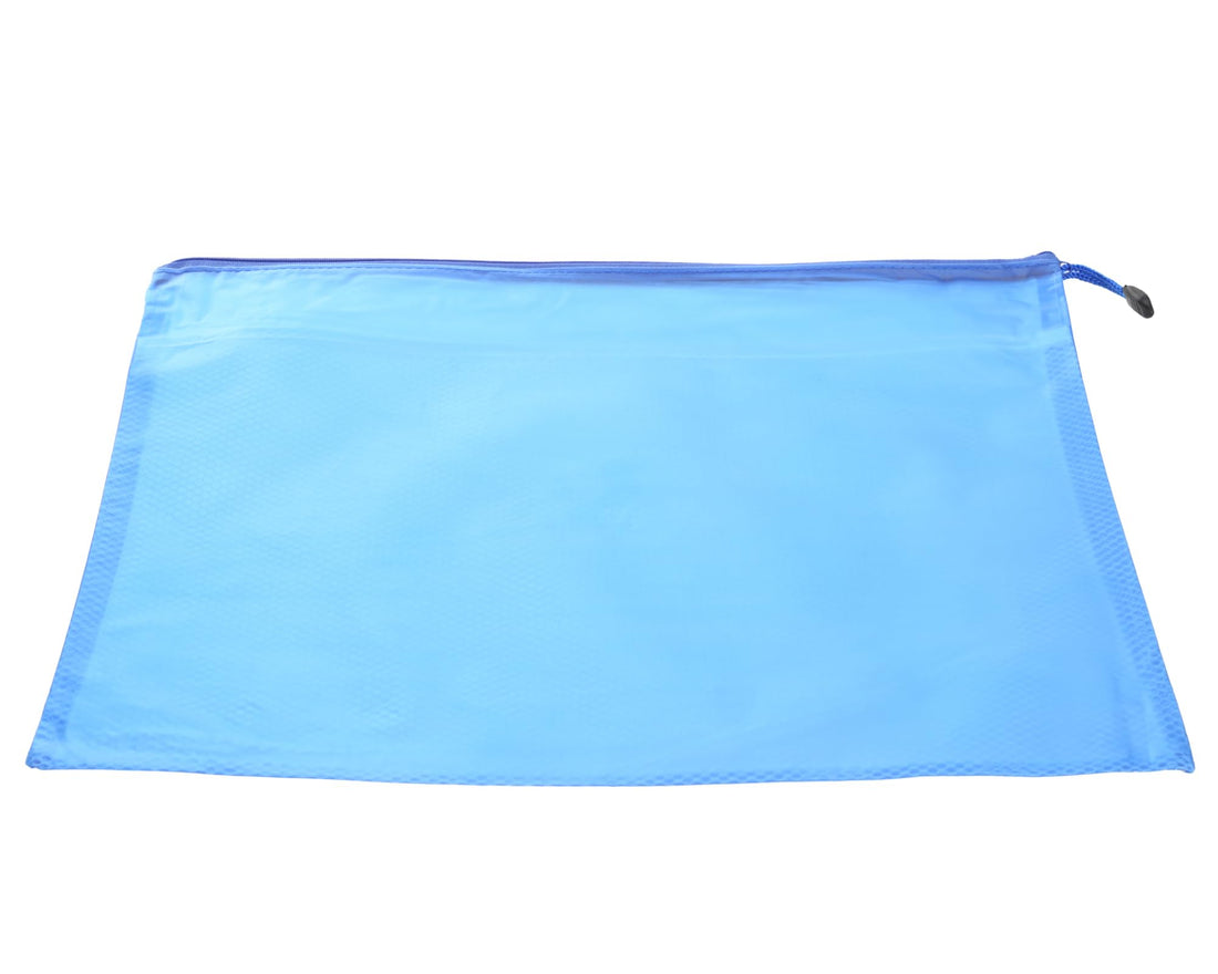 Micro A3 File with Zipper- Blue