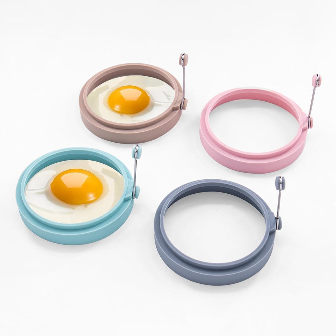 Silicone Egg Rings Round Nonstick Egg Mold for Frying Eggs and Pancakes Heat Resistant Cooking Ring Circle Pancake Maker for Kitchen Griddle Pans