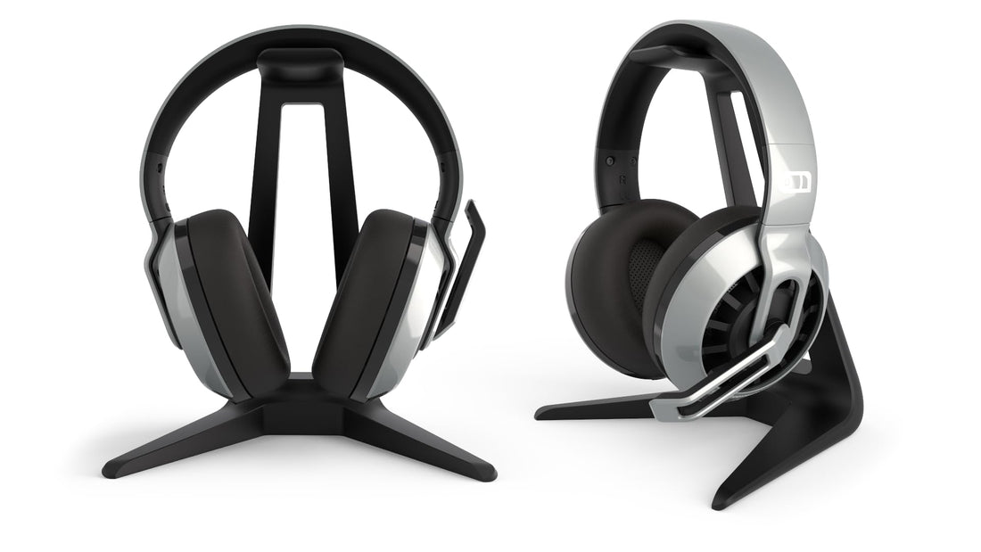 ML Stylish Headset – Hard Plastic Desk Stand for Speaker Storage and Office Organization – Modern and Lightweight Design