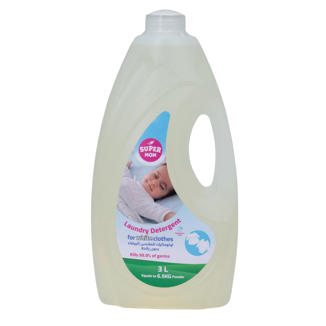 Super Mom Laundry Detergent White Clothes 3 Liters