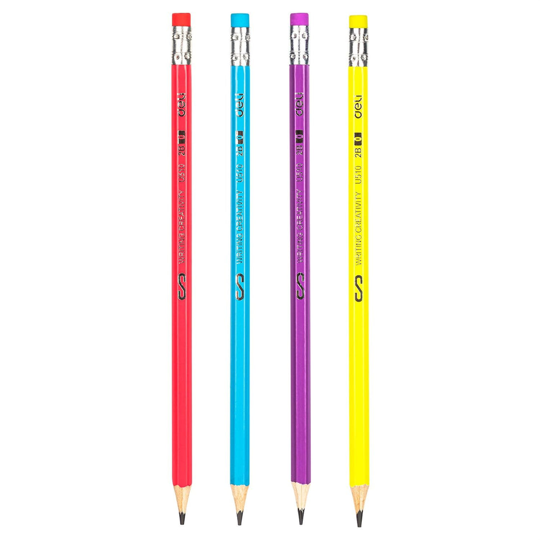 EU51000#Graphite Pencil #2B #PURPLE, GREEN, BLUE, PINK SINGLE COLOR I - Pack (12 PCS)