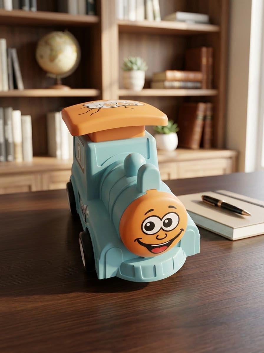 Press-and-Go Toy Train for Kids-3