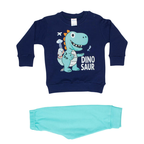 Papillon Boys Pajama Long Sleeves T-shirt&Pants Printed Dinosaur Pajama Set (pack of 1)