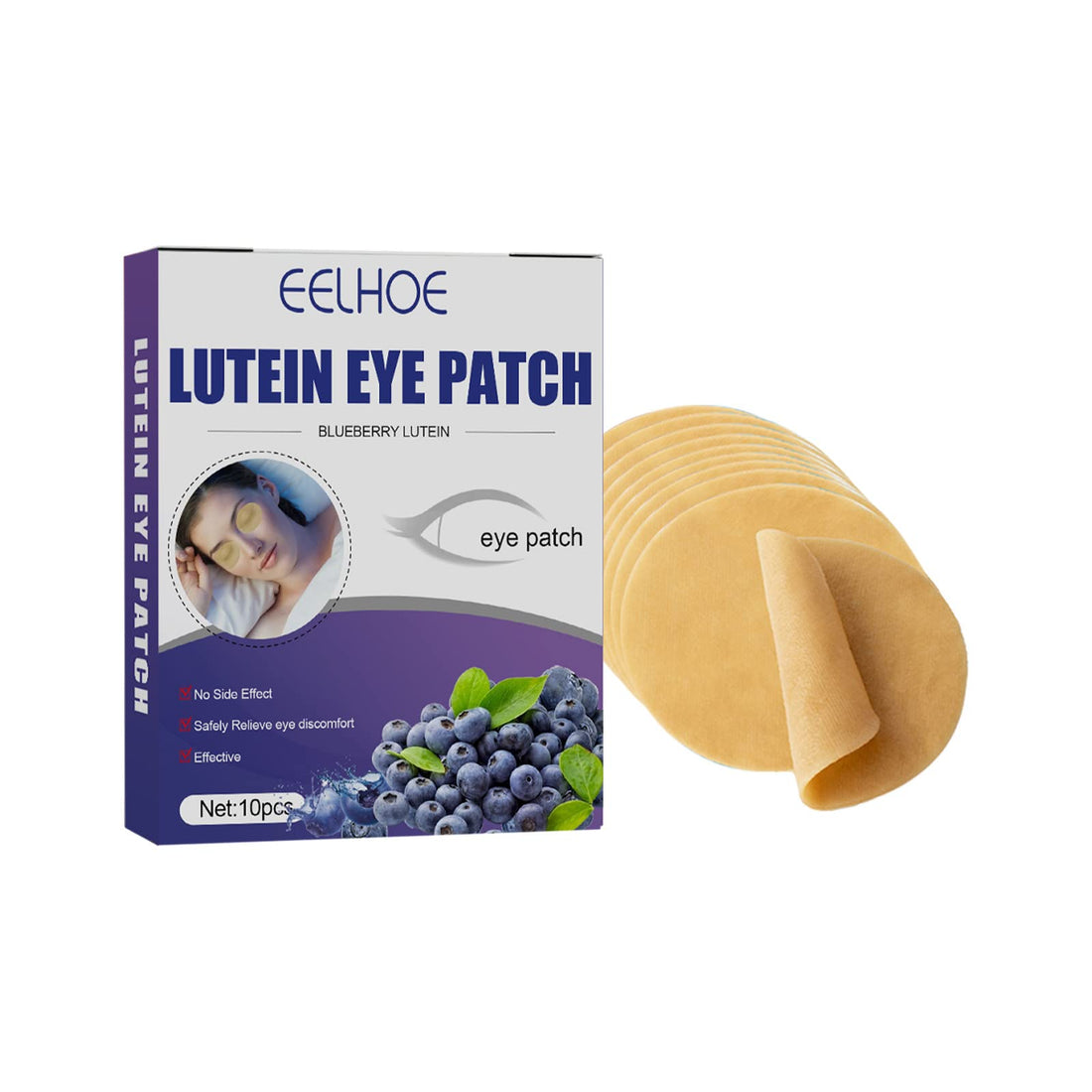 fashion mania 1 boxes（10pcs） Blueberry Lutein Eye Patch Relieve Eye Fatigue Myopia Eye Mask Patch Cold Compress Sleep Eye Patch