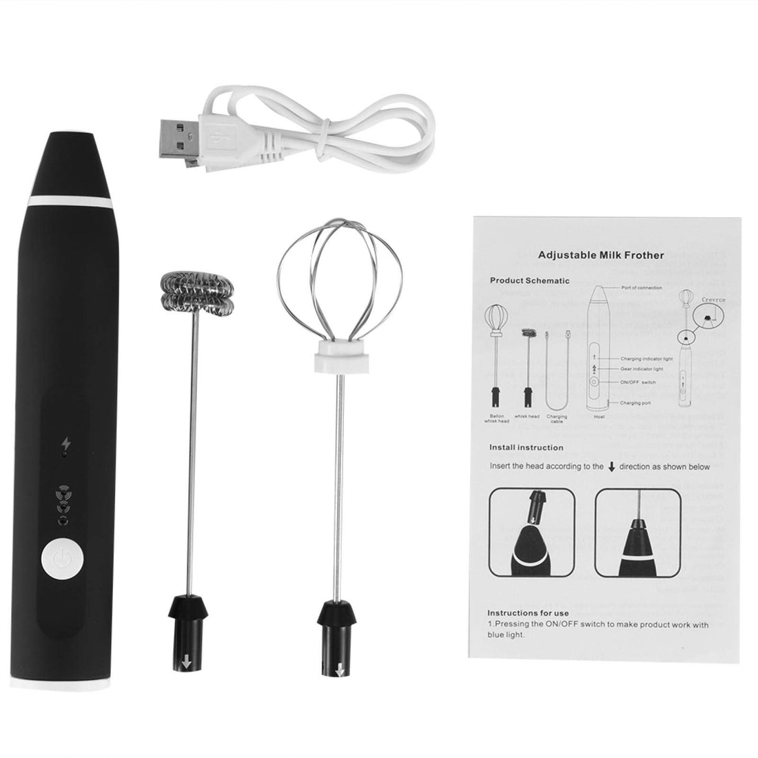Romantic Gift Egg Beater, Automatic Egg Beater Usb Charging Mixer 3 Speed Settings For Coffee Drink Stirrer Tools Mini Hand Mixer Hand Blender Mixer Electronic Whisk Small Han
