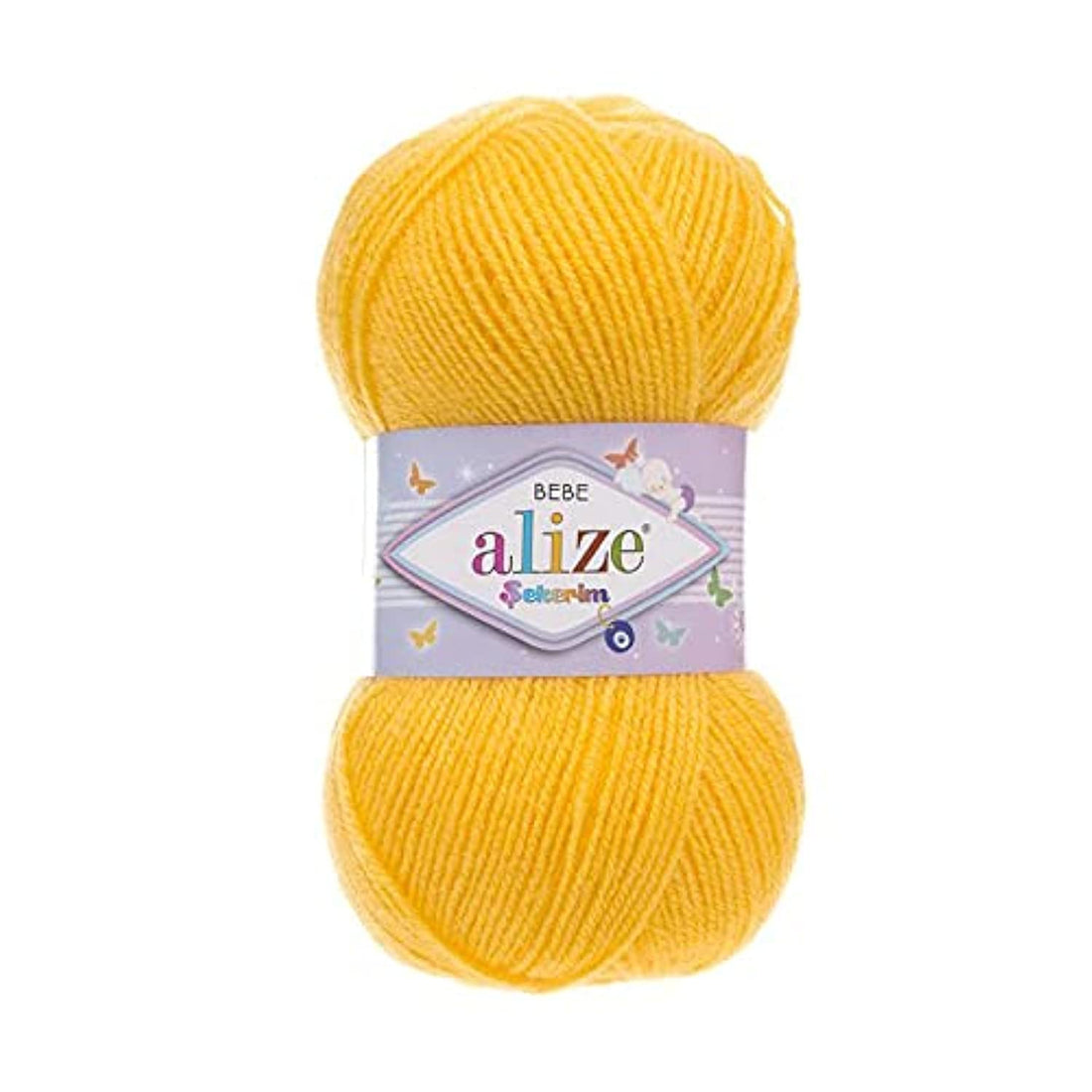 Alize SEKERIM BEBE Dark Yellow 566 - Crochet and Knitting Yarn