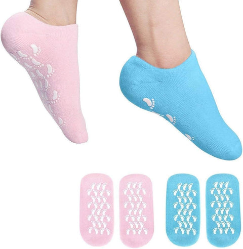 Silicone Gel Moisturizing Ultra-Soft Spa Socks For Repair Dry ed Feet And Ankles, Skincare, Footful Beauty, Spa Moisturizing Gel Socks,Spa Socks for ed heels (Spa Gel Socks), Assorted Color