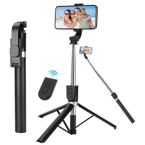 170 cm Selfie Stick Tripod with Removable Remote Control, Lightweight Mobile Phone Selfie Pole, Portable Monopod Mobile Phone Holder for iPhone and Android Smartphones