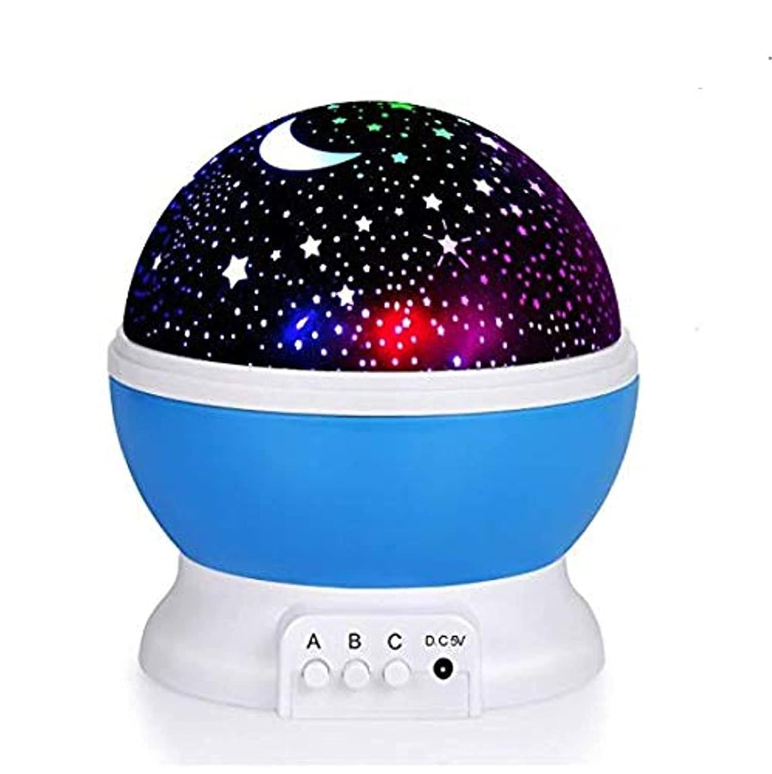LED Baby Night Light Moon Star Projector 360 Degree Rotation,Romantic Starry Night Light Lamp Projection for Women Children Kids Bedroom Decor (Blue)