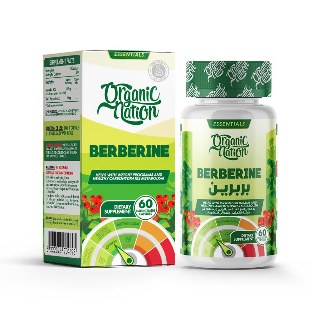 Organic nation Berberine-60Serv.-60Caps
