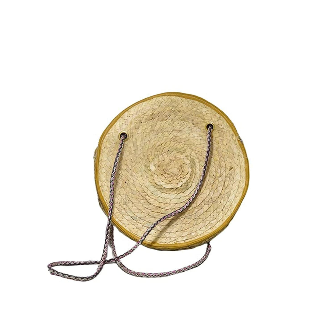 Egypt Antiques Arid The Palms Women's Round Bag 18" Deep 14" Handmade100% Natural