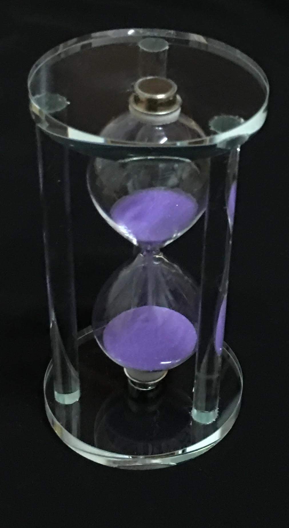 Home Decor Hourglass Glass - Violet
