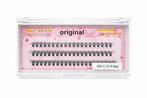 60 Pcs 20D Mink Short Cluster Lashes 9mm, 0.07 D Curl Lightweight Individual Lash Fans for Natural Volume, Salon & At-Home Lash Application