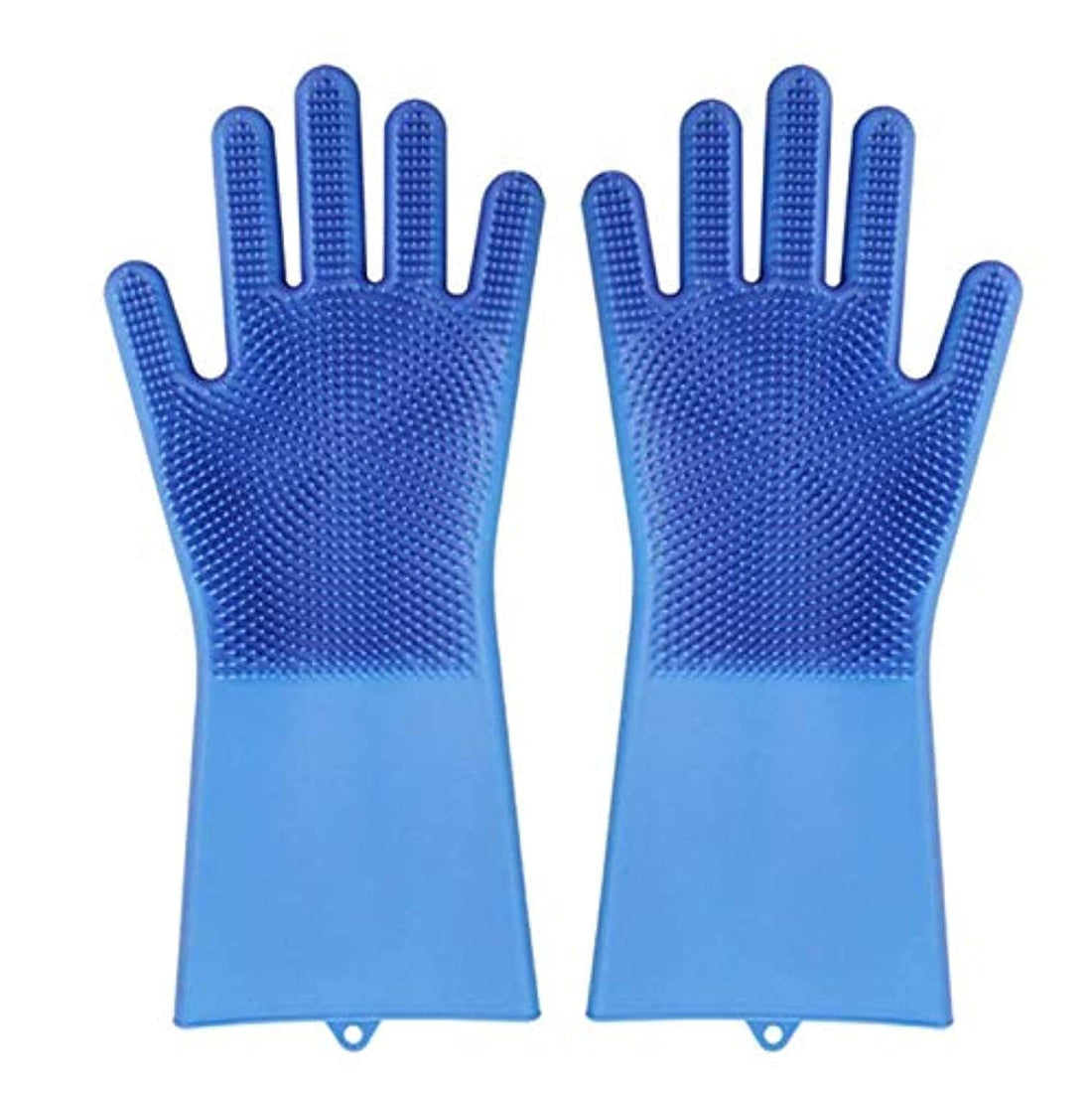 Magic Silicone Scrubber Cleaning Gloves (Dark Blue)