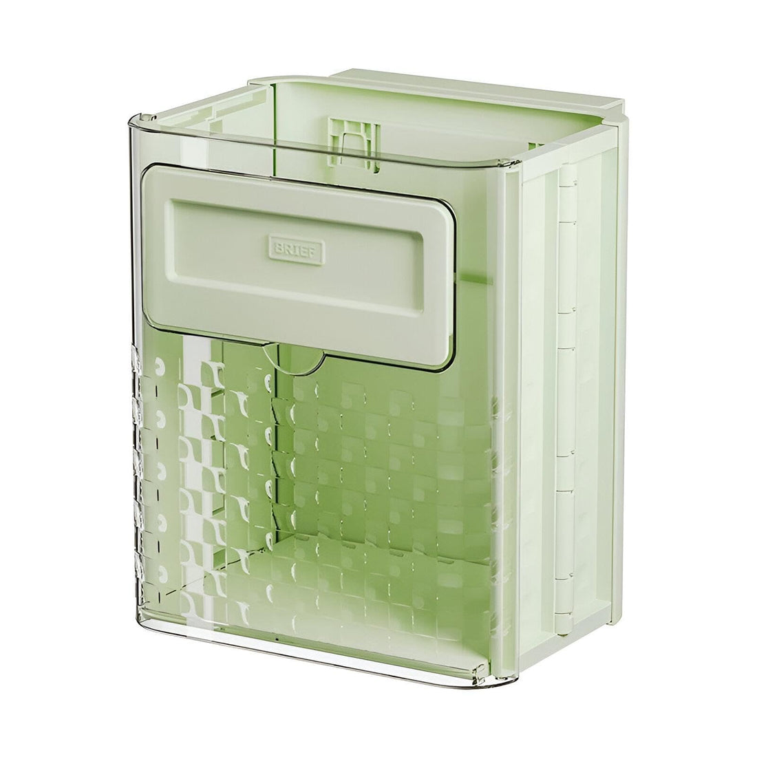 Trash Basket - Comfortable attached to wall or roll design for kitchen, office, and bathroom waste management (Green)