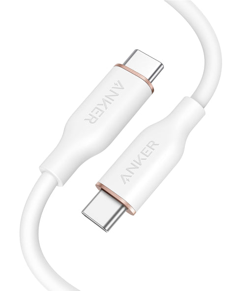Anker 643 USB-C to USB-C Cable 240W 3ft, USB 2.0 Type-C Fast Charging Cable for MacBook Pro 2020, iPad Pro 2020, iPad Air 4 & Mini 6, Galaxy S21, Pixel, Switch (Cloud White)