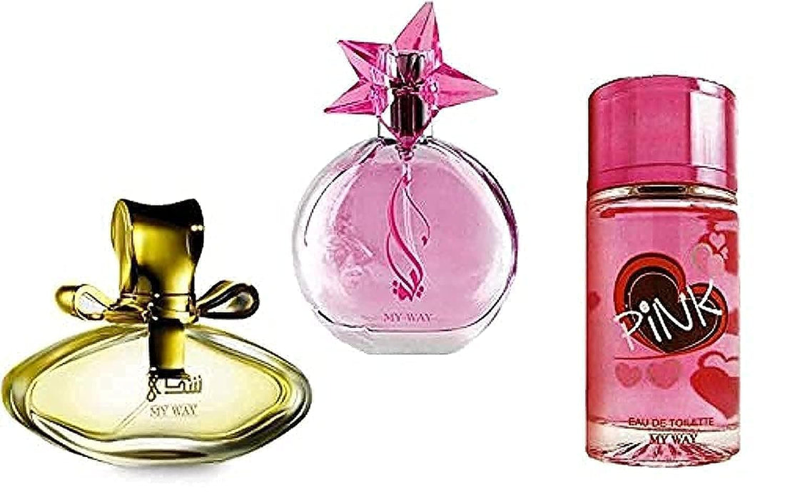 My Way Pink Eau De Perfume -50ml with Layla - 55ml & Shaza Eau De Toilette -35ml Set