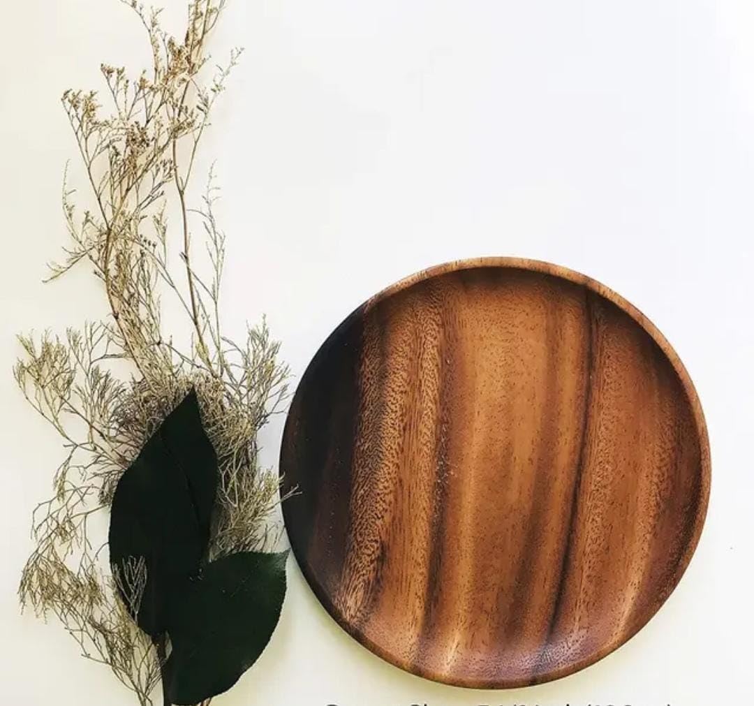 Hayah Wood - Small flat plate - طبق مسطح صغير