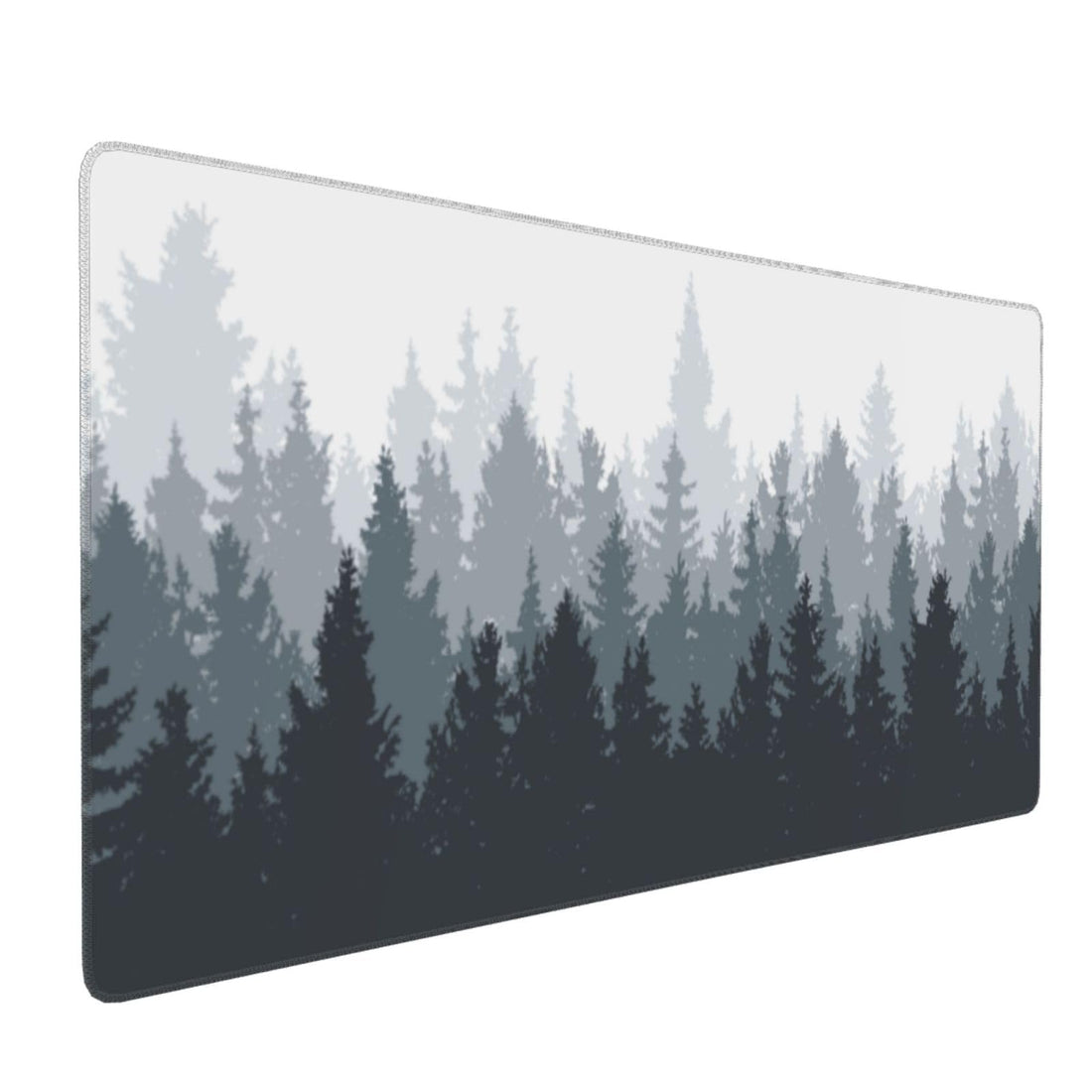 Desk Pad, Extended XX-Large Gaming Mouse Pad, Keyboard Mouse Mat Laptop Mousepad with Stitched Edges, Non-Slip Rubber Base Mice Pad for Office Work Game, 35.4 X 15.7 Inches, White Forest Trees