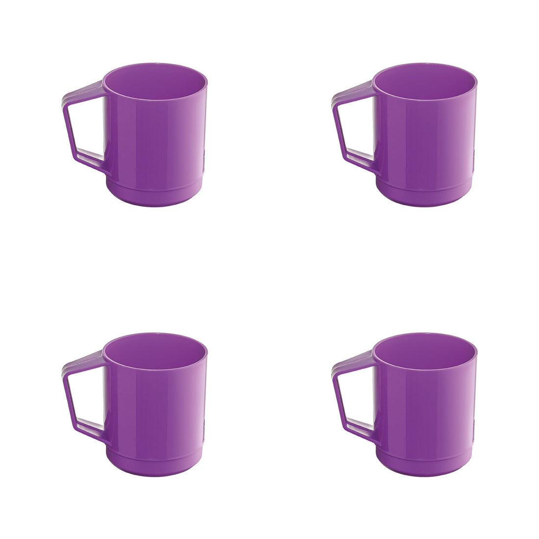 M-Design Lifestyle™ Mug - Pack of 4-260ml - Purple - BPA Free, Microwave Safe, Dishwasher Safe, Food Safe