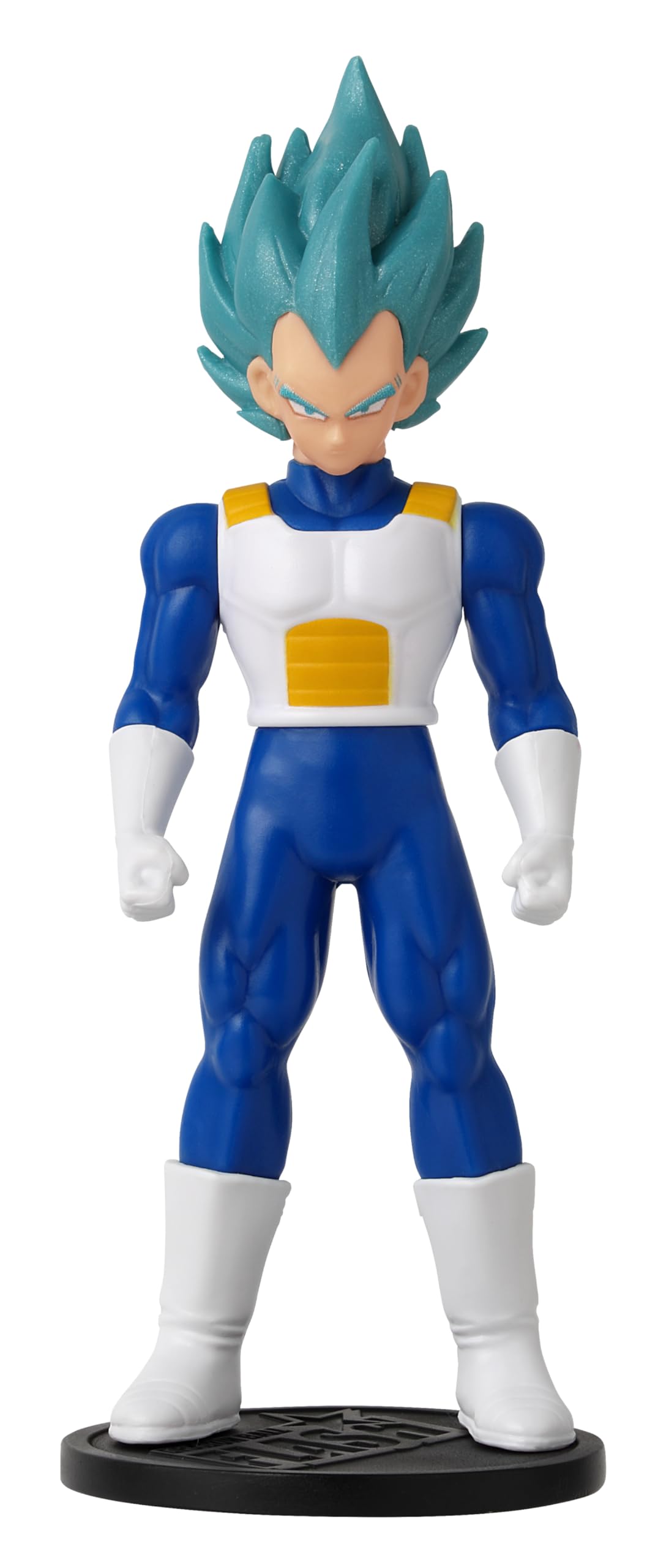 BANDAI Dragon Ball Flash Series Super Saiyan Blue Vegeta Anime Figure | 4'' Tall SS Blue Vegeta Action Figure Super Anime Merch Contains Collectible Coin Manga and Anime