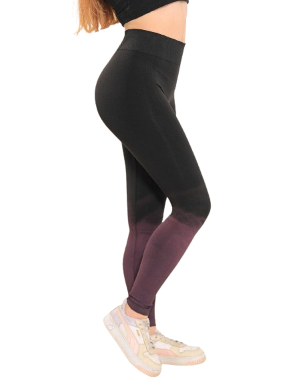 MEZA Women's Sports Leggings New Exclusive Gradient Design Wrinkle and Shrink Resistant High Waist Enhances Body Shaper Fit for Gym and Daily Use