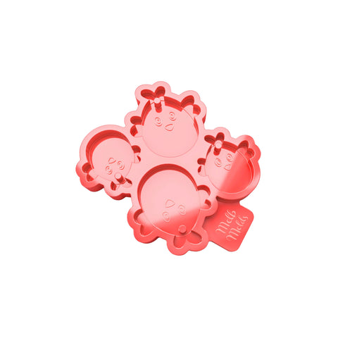 2 Sizes 4-Cavity Cute Flying Silicone Mold - for Making Keychains, Epoxy Resin Pendants, Personalized Name Tags - by MelbMolds