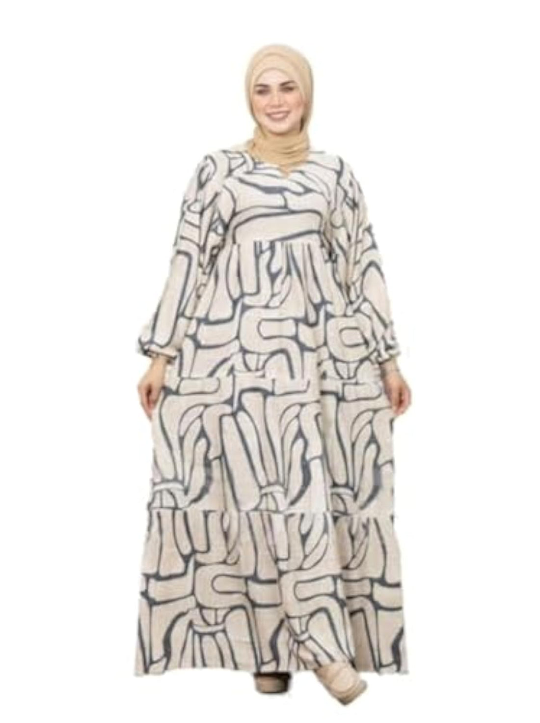 ٍSummer Cotton 100% Viscose Abaya Aalamalshop Sleeves Long for Women/Special Cuts for Comfortable Stay at Home or outwear