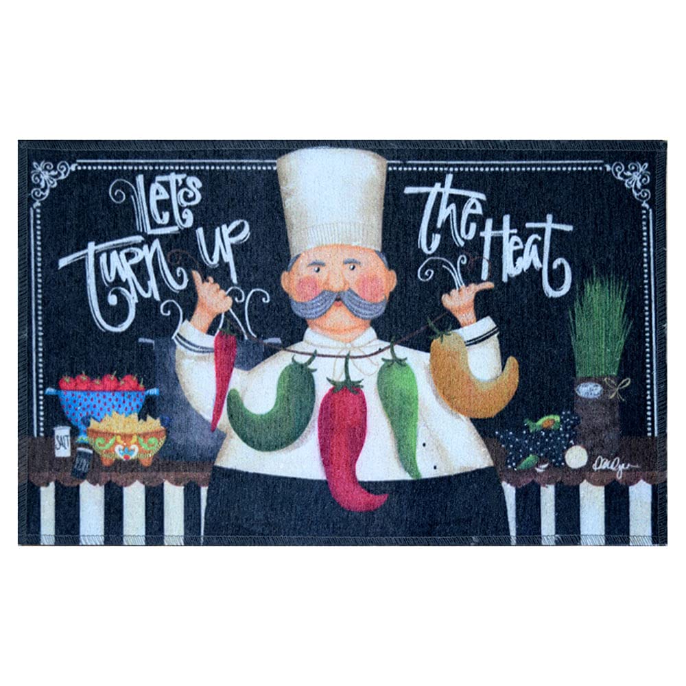 Mac Carpet Royal Kitchen Mats Set (2 Piece - 50X80cm + 50X140cm) - Black