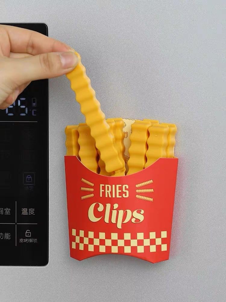 Bag Sealing Clips, Cute Cartoon Magnetic Fridge Magnet, Snack Bag, Food Seasoning Sealing Clip Moisture-proof and Fresh-keeping - 12 Pieces