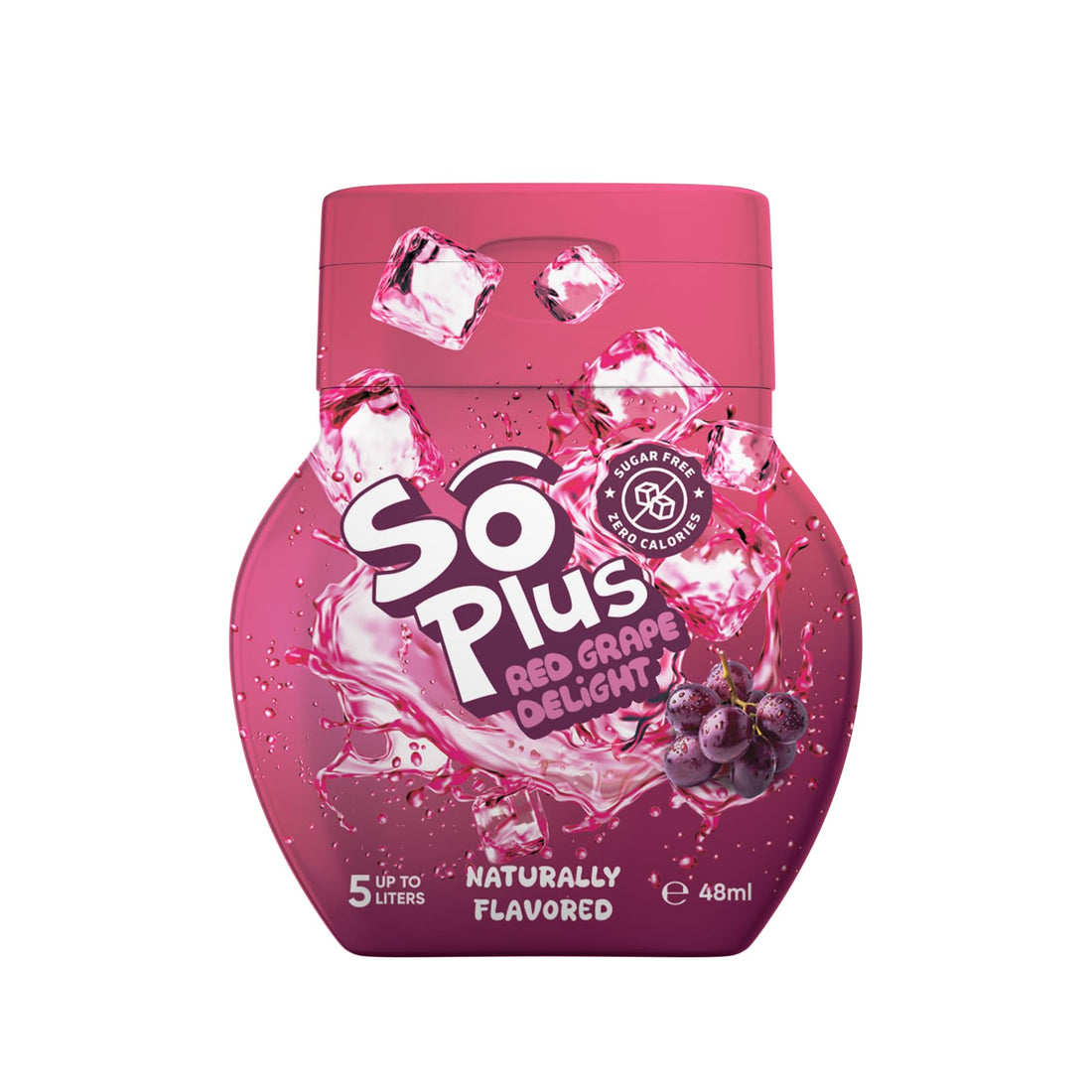 So Plus Liquid Water Enhancer Natrually Flavours, Red Grapes Zero Suger & Calories - 48 ML