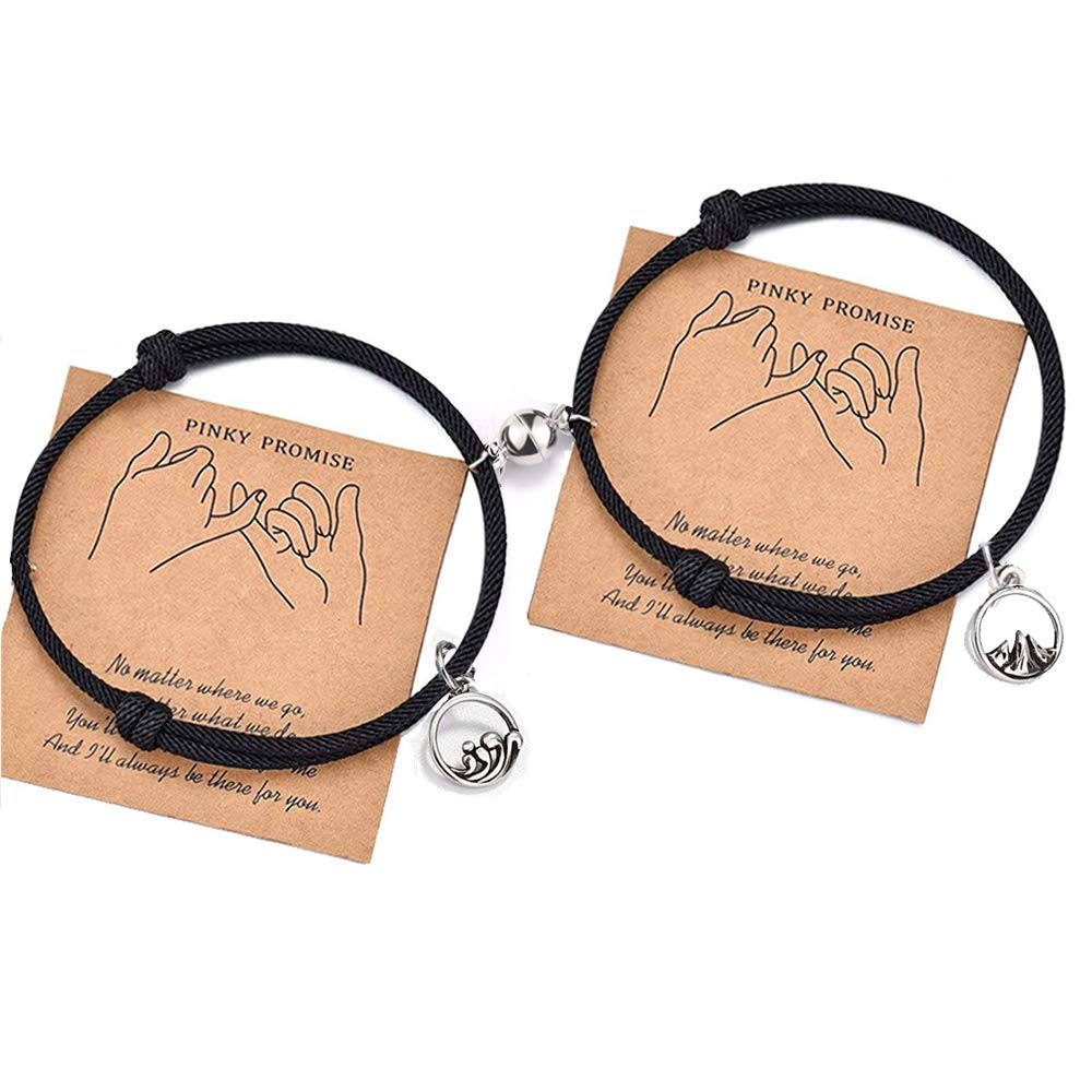 Mutual Attraction Magnetic Couple Bracelet Relationship Forever Connecting Bracelets for Couples for Women Men Best Friends Matching Gift Lovers Boyfriend Girlfriend Him Her BFF