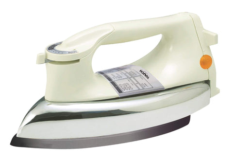 Touch El Zenouki White Dry Iron with Teflon Base, 1000 Watt