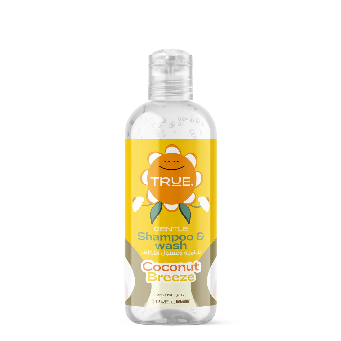Lanalou Gentle Shampoo & Wash 2 in 1 | Coconut Scented | Baby & Kids | Tear-Free/Dermatologically Tested/Non-Toxic | True | 250Ml