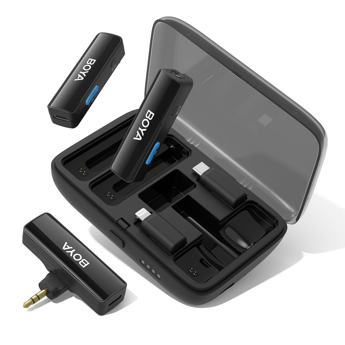 BOYA BOYALINK Dual Microphone System & Lightning & USB-C Inputs
