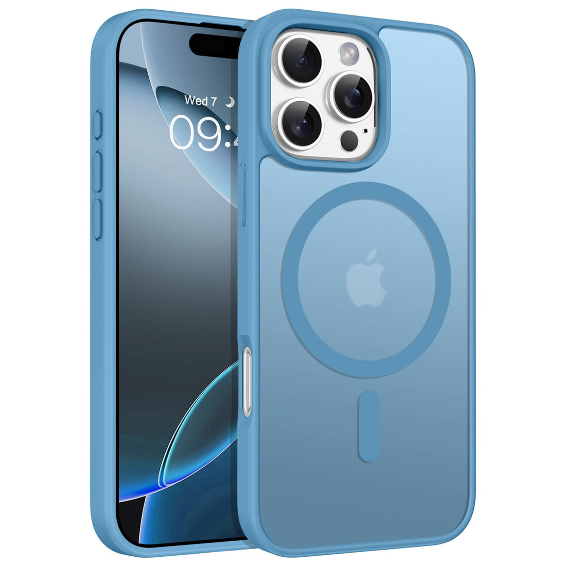 BENTOBEN Compatible with iPhone 16 Pro Case for Magnetic iPhone 16 Pro Phone Case, [Compatible with Magsafe] Slim Translucent Matte Shockproof Bumper Drop Protection Girls Women Men Cover, Light Blue