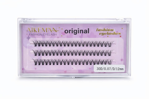 60 Pcs 30D Mink Long Volume Lash Clusters 12mm, 0.07 D Curl Individual Pre-Made Lash Fans for Layered Fullness, Salon & Advanced DIY Extension Use