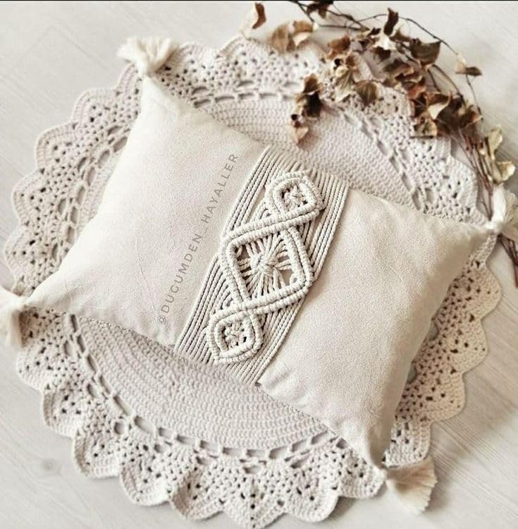MacrameStore- Macrame Cushion 40×60 cm - كوشن مكرمية