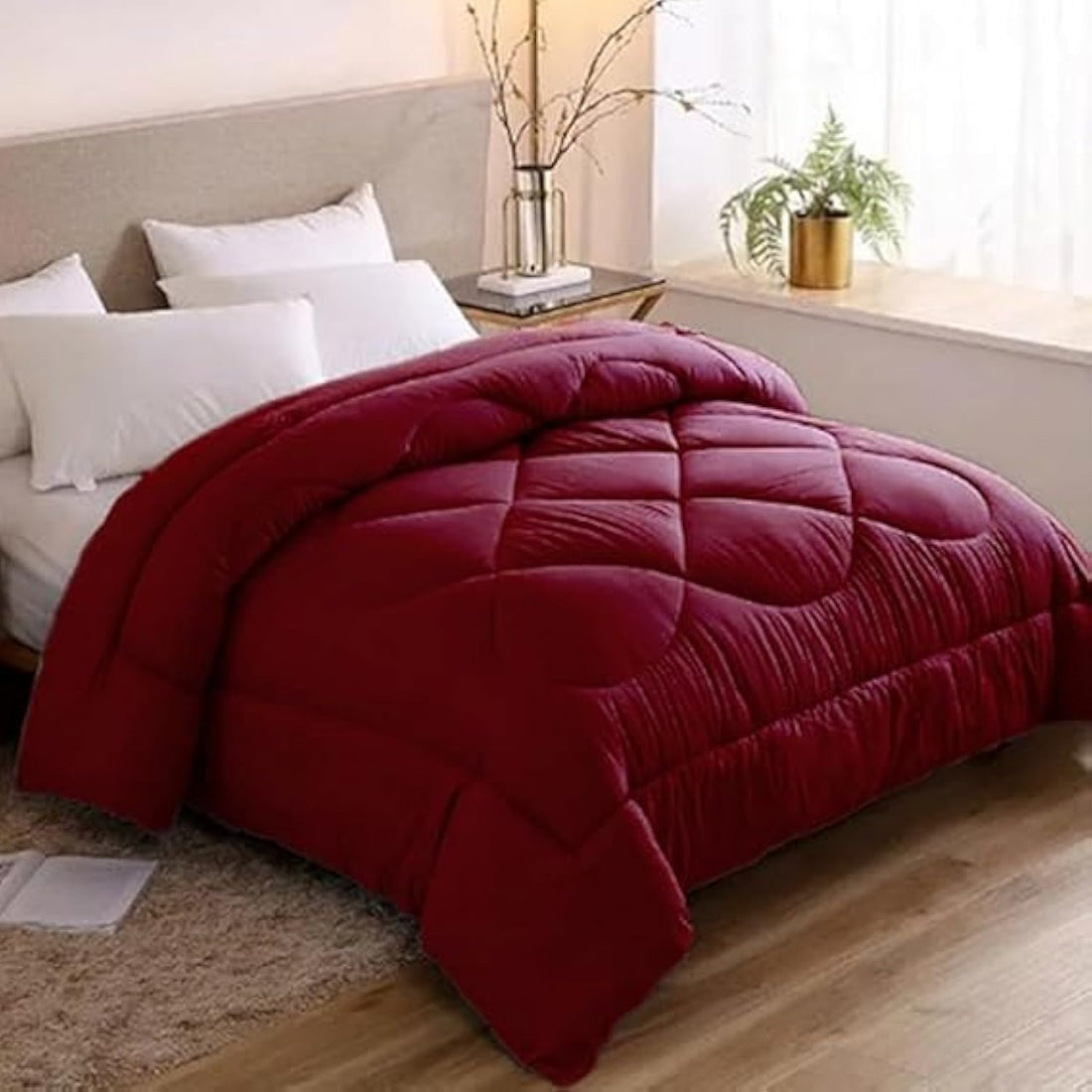 Snooze, plain winter quilt, 180 * 220 cm, Maroon