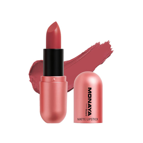 Monaya L007 Matte Lipstick，Colour Rich Original Creamy, Hydrating Satin Lipstick colors-Simply Ageless Moisture Renew Core (L112#)